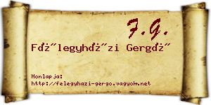 Félegyházi Gergő névjegykártya