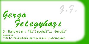 gergo felegyhazi business card